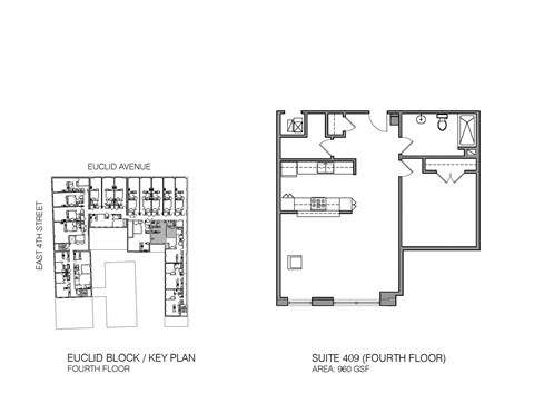 Floor plan for 1 bed, 1 bath, 914 sqft